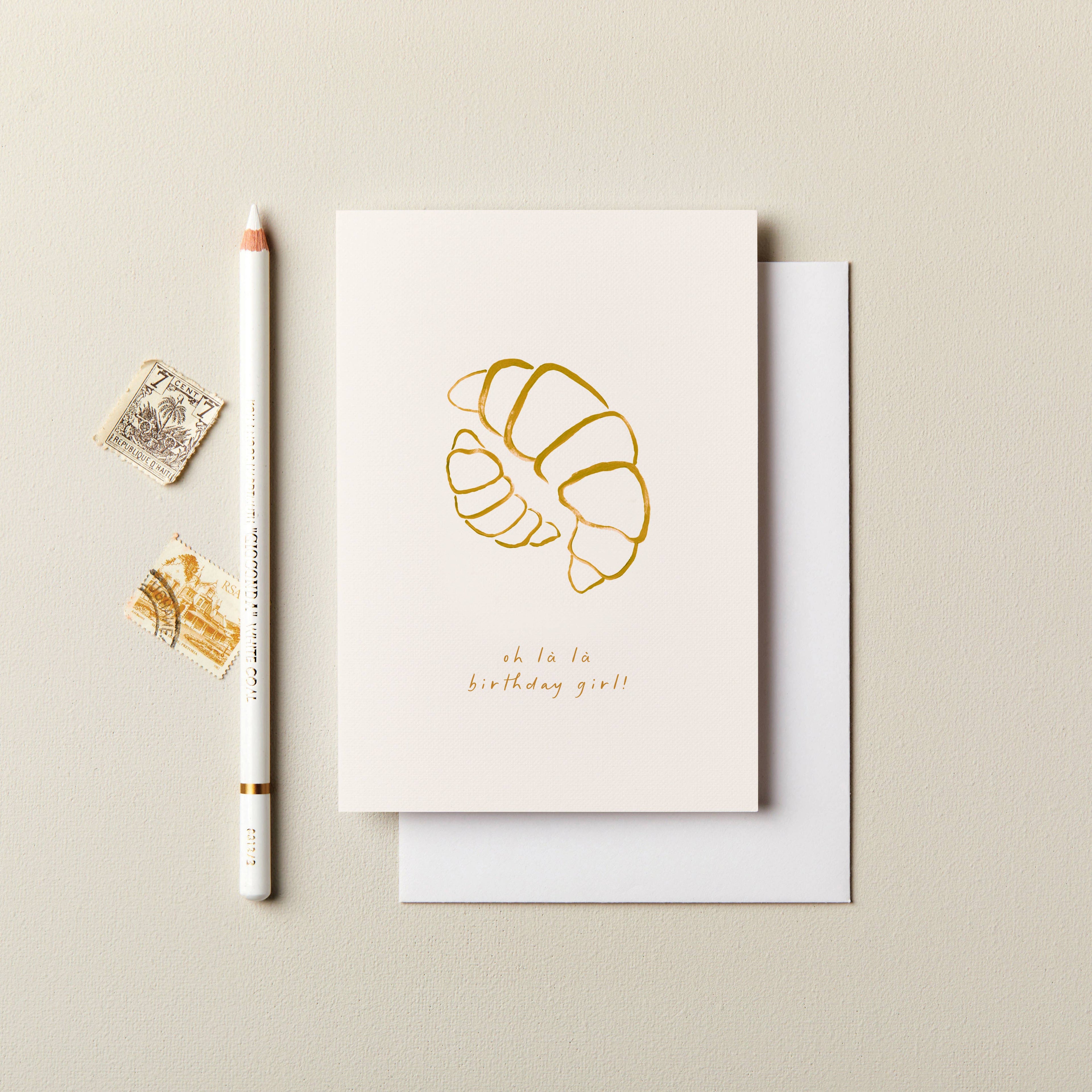 Croissant Birthday Card