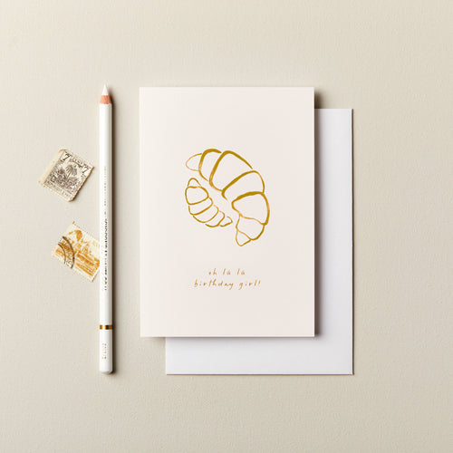 Croissant Birthday Card