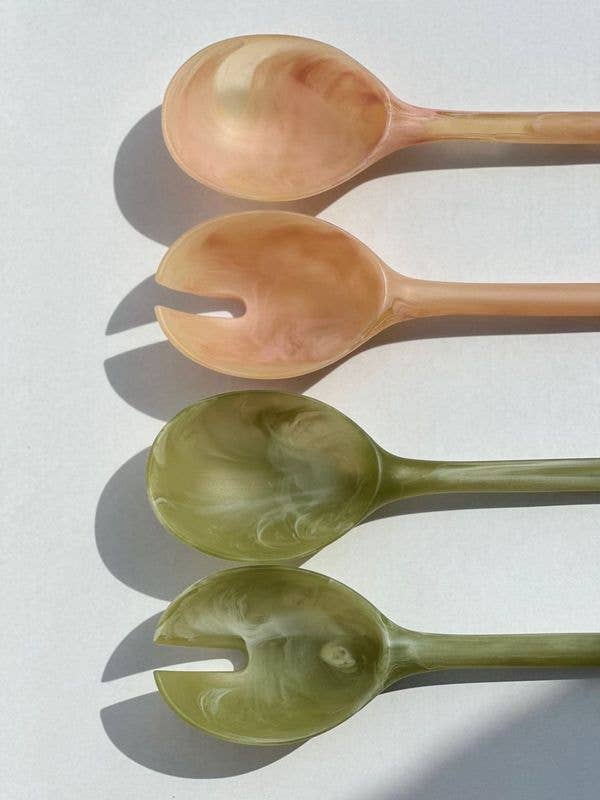 Resin Olive Salad Servers Set