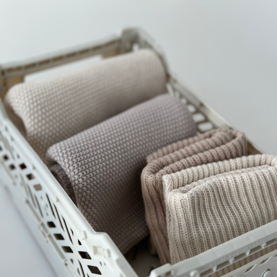 Knitted Dishcloth – Ripple Caramel