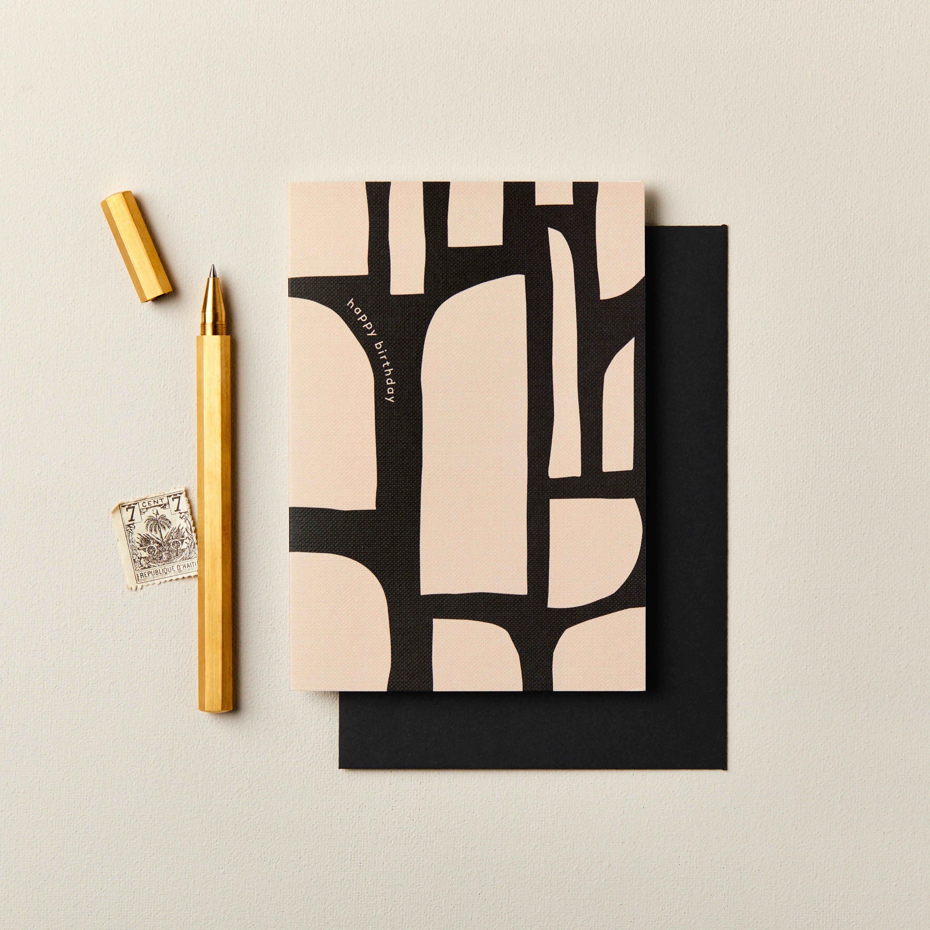 Modern Shapes Birthday Card