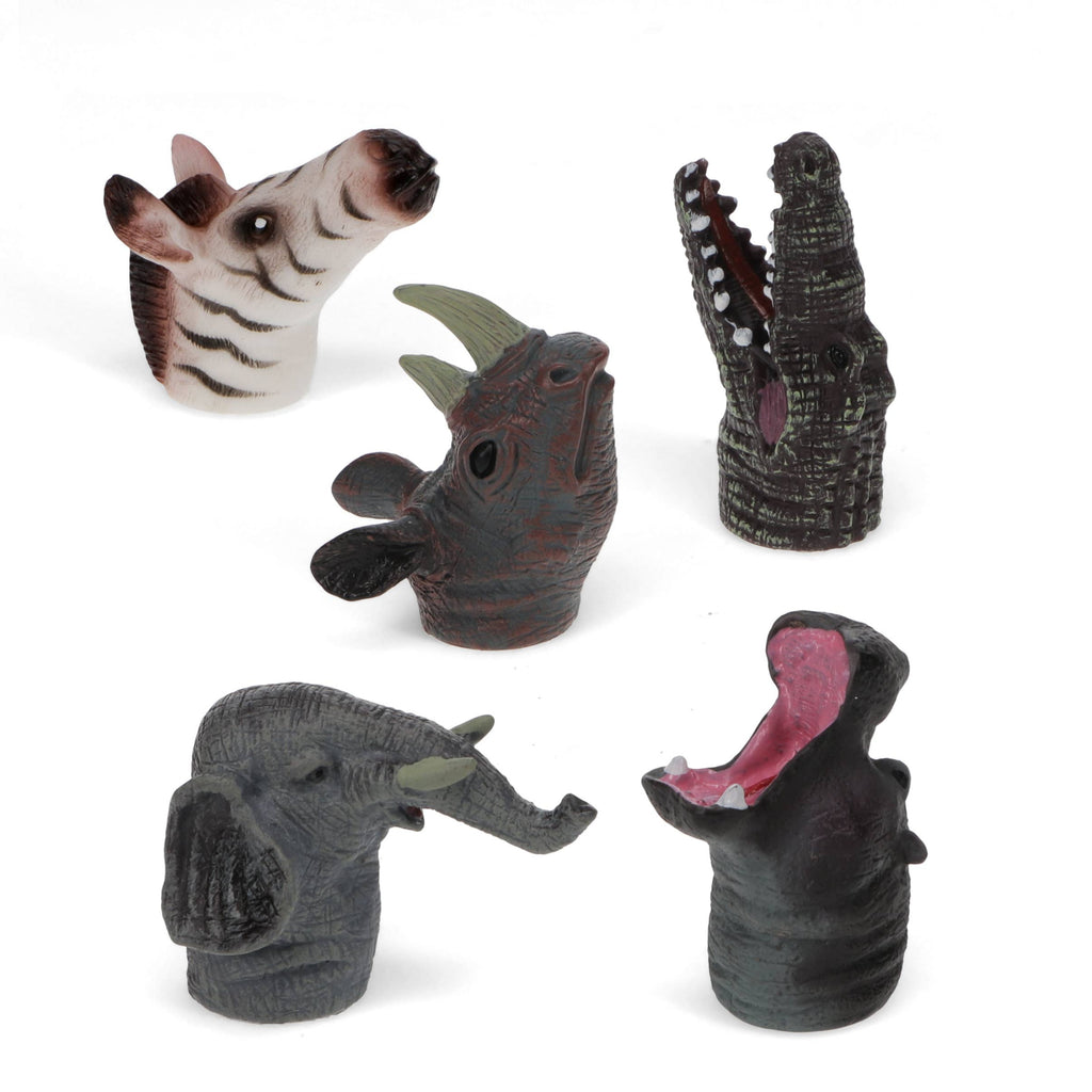 Safari Animal Finger Puppets - Set of 5