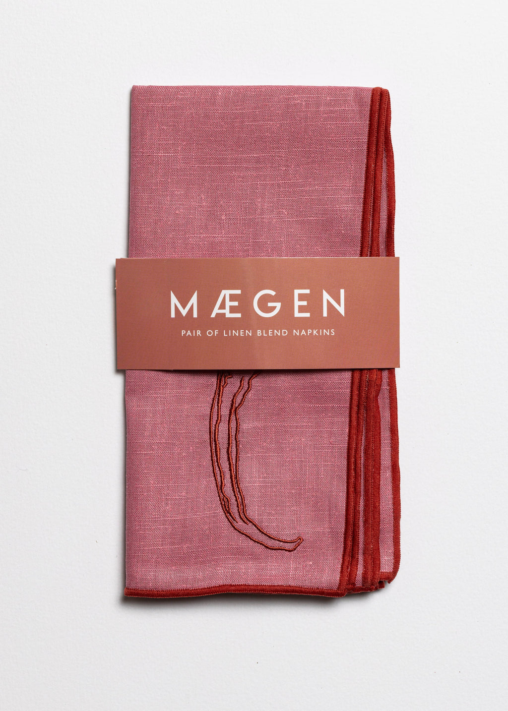 Linen Blend Napkins - Chilli (Set of 2)