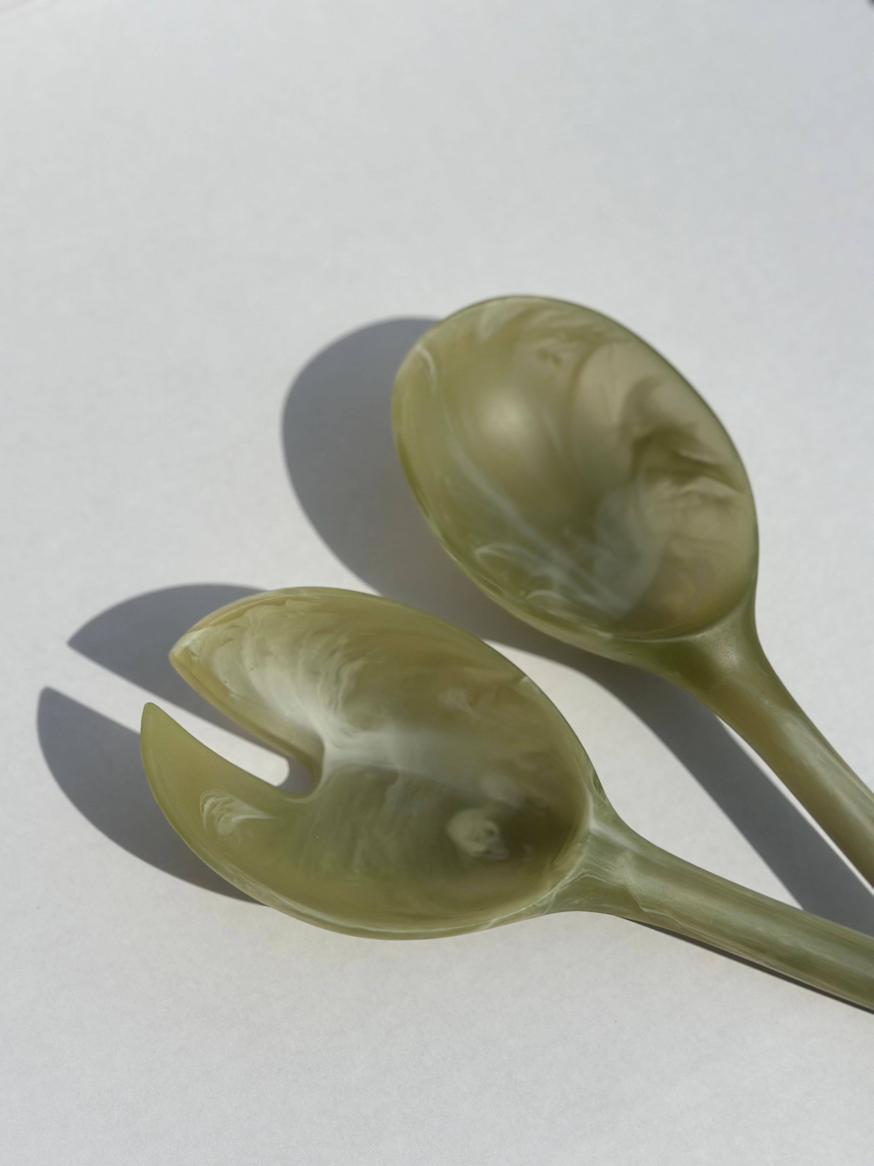 Resin Olive Salad Servers Set