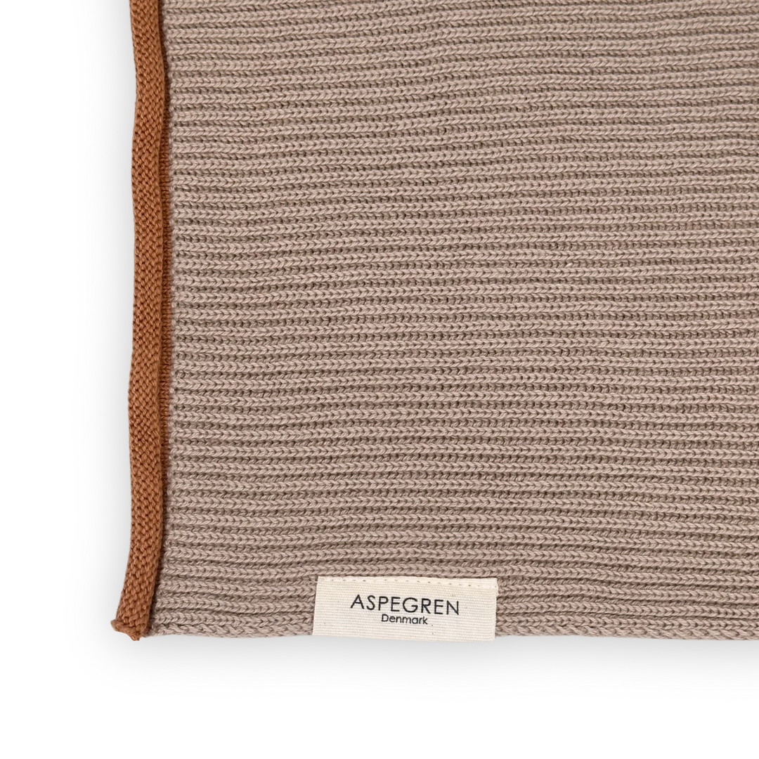 Knitted Dishcloth – Ripple Caramel