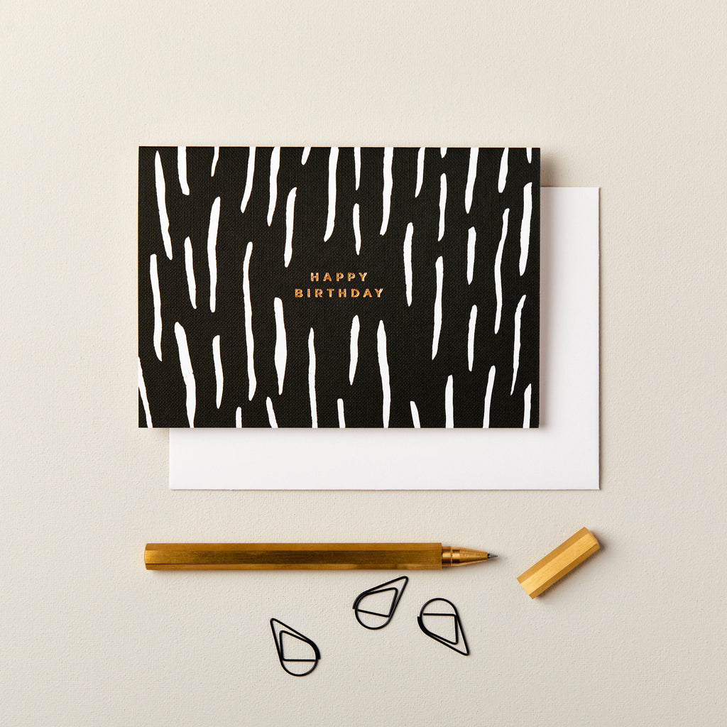 Zebra Foil Birthday Card