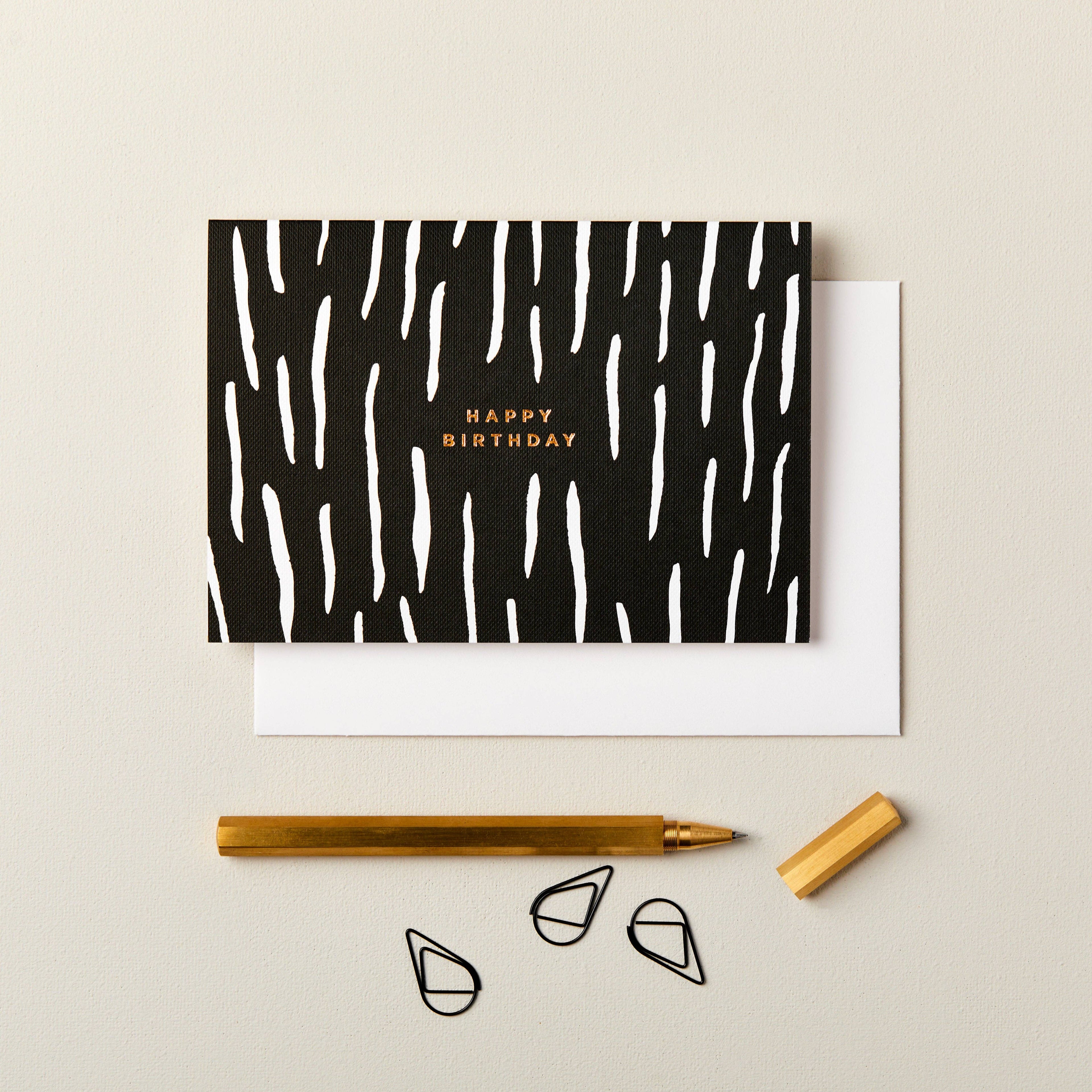 Zebra Foil Birthday Card