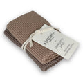 Knitted Dishcloths - Hazelnut Brown Mix - Set of 2
